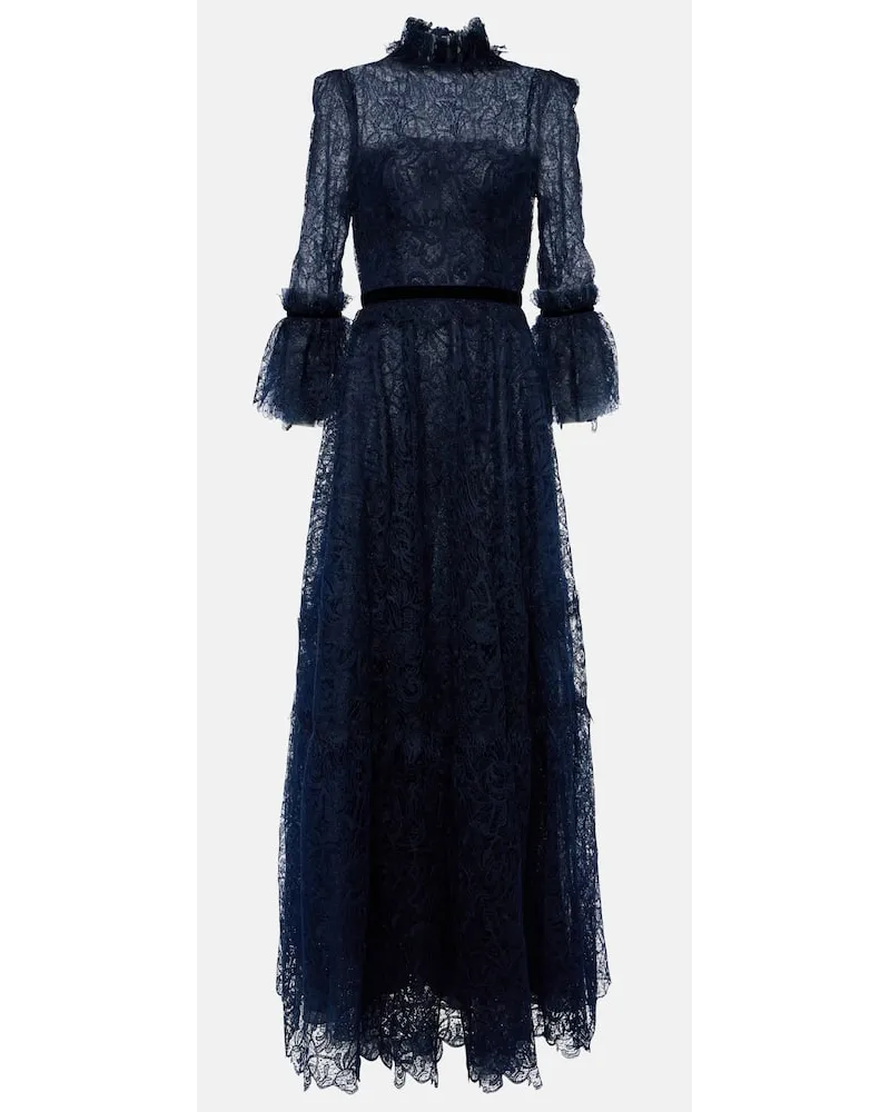 COSTARELLOS Abito lungo in pizzo Blu