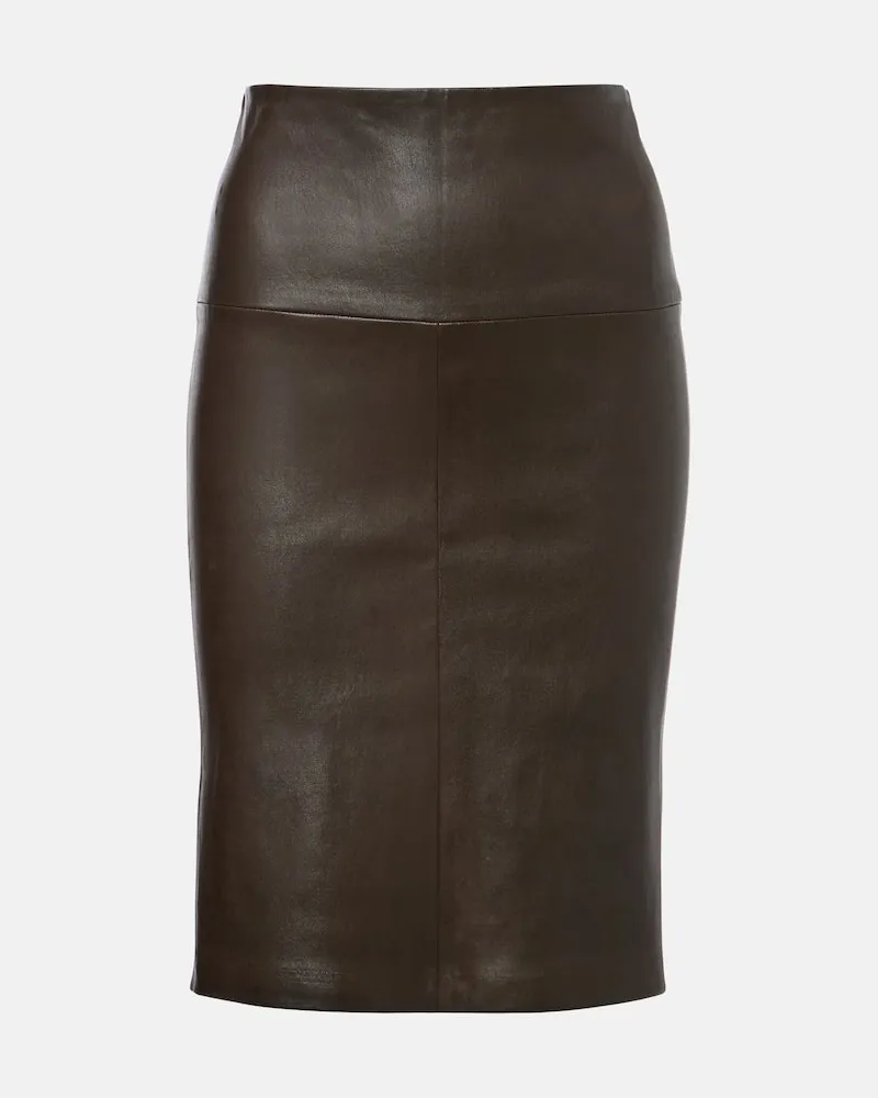 Stouls Gonna midi Gin in pelle Marrone