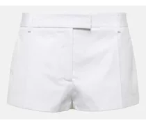 Valentino Garavani Shorts in popeline di cotone Bianco