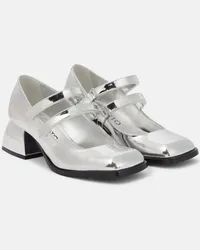 NODALETO Pumps Mary Jane Bulla Bacara in vernice Argento