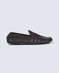 The Row Mocassini Lucca in pelle Nero