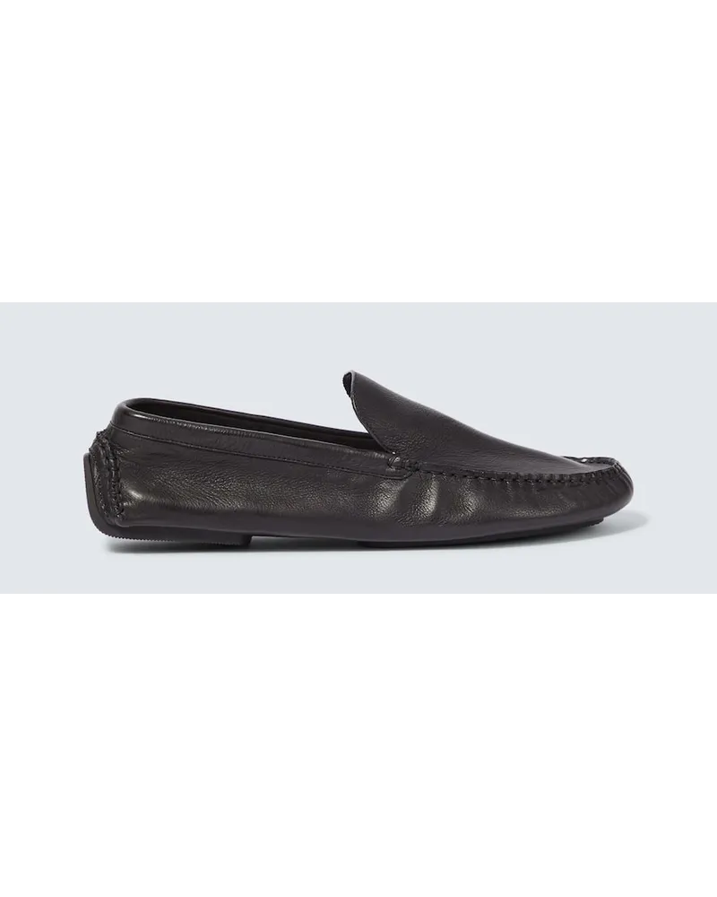 The Row Mocassini Lucca in pelle Nero