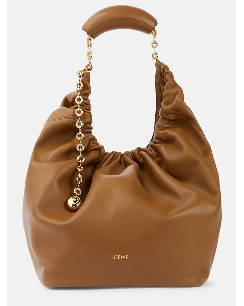 Loewe Borsa a spalla Squeeze Medium in pelle Marrone