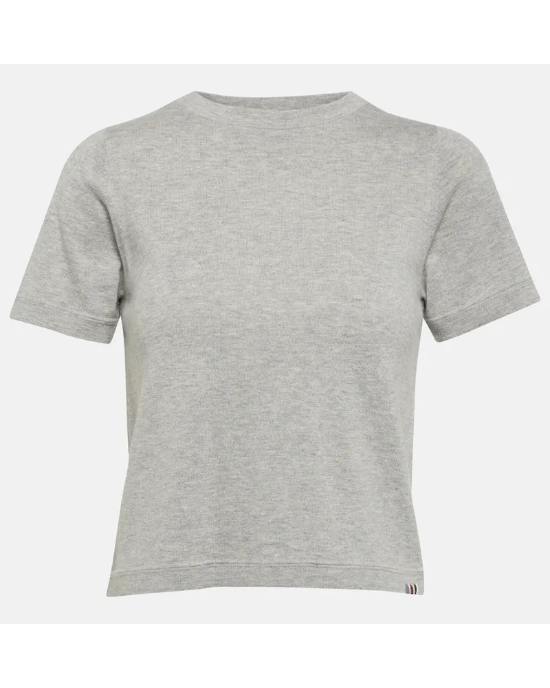 extreme cashmere T-shirt N°267 Tina in cashmere e cotone Grigio