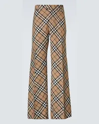 Burberry Pantaloni a gamba larga Burberry Check Multicolore