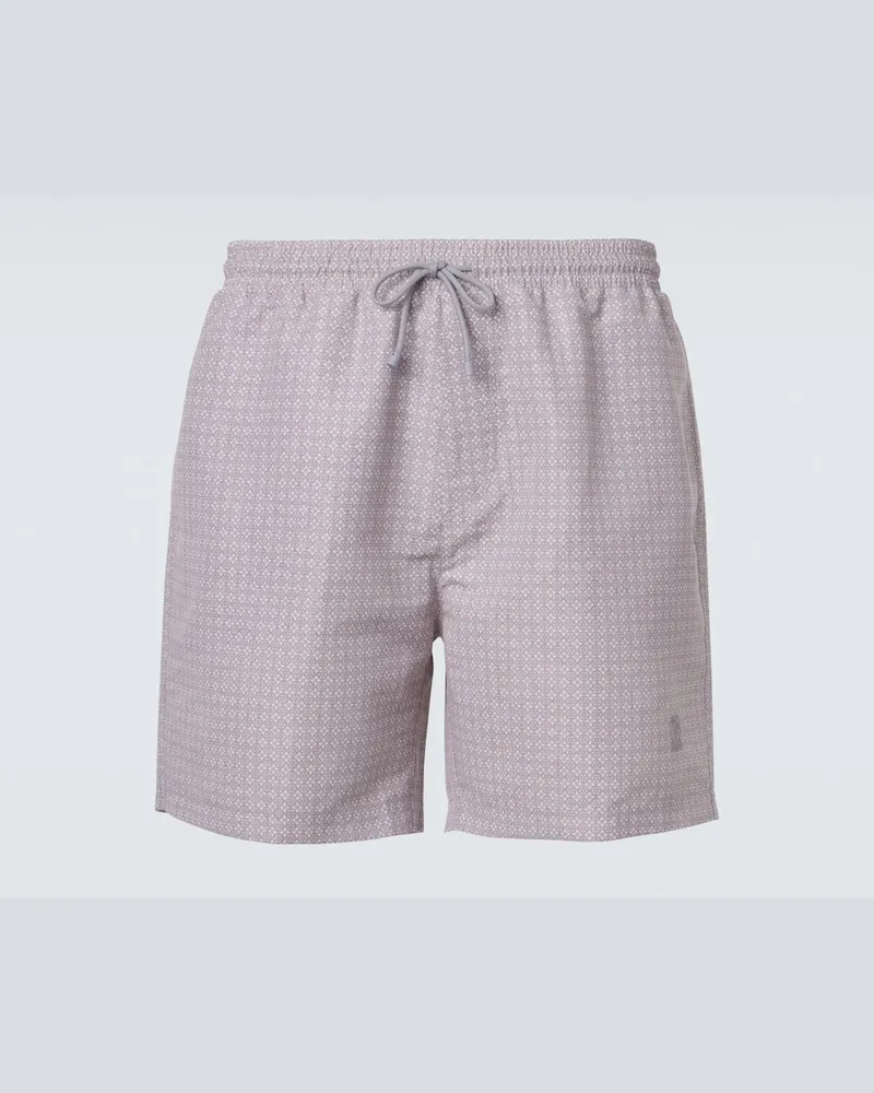 Brunello Cucinelli Costume da bagno con logo Grigio