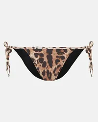 Dolce & Gabbana Slip bikini leopardati Marrone