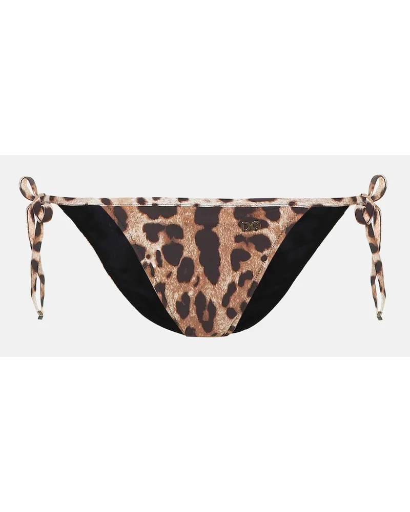 Dolce & Gabbana Slip bikini leopardati Marrone