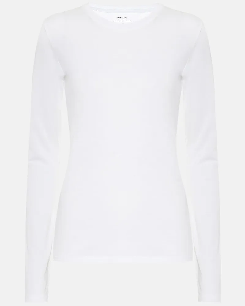 Vince Top Essential in cotone Bianco