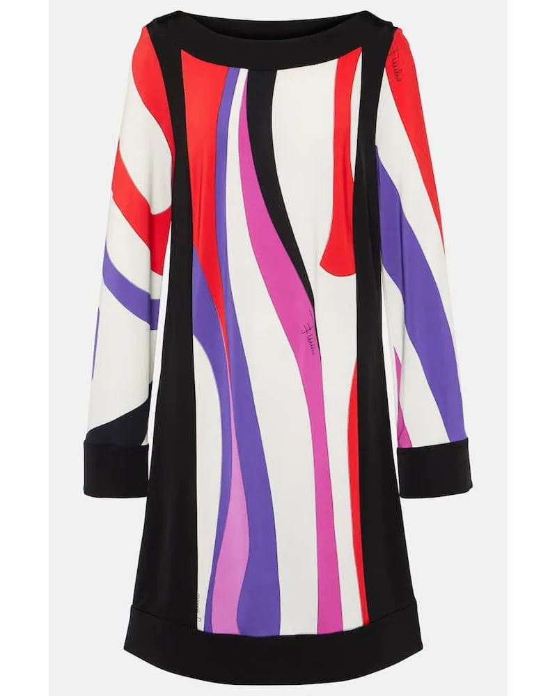 Emilio Pucci Miniabito con stampa Marmo Multicolore
