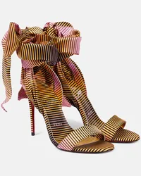 Christian Louboutin Sandali Sandale Du Désert 100 in crêpe di raso Multicolore