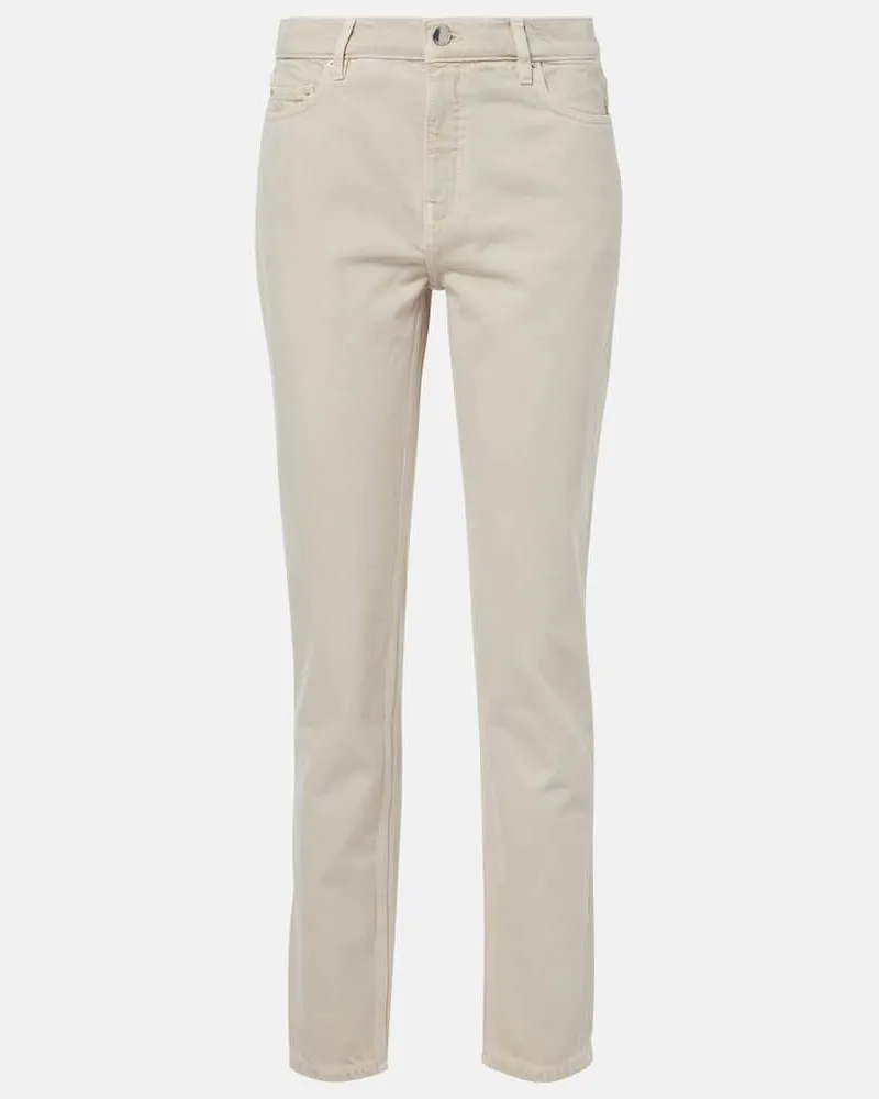Totême Jeans tapered a vita bassa Beige