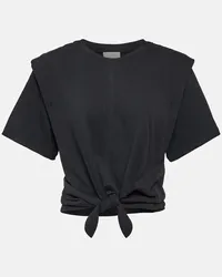 Isabel Marant Top cropped Zelkia in cotone Nero