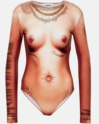 Jean Paul Gaultier Body con stampa Beige