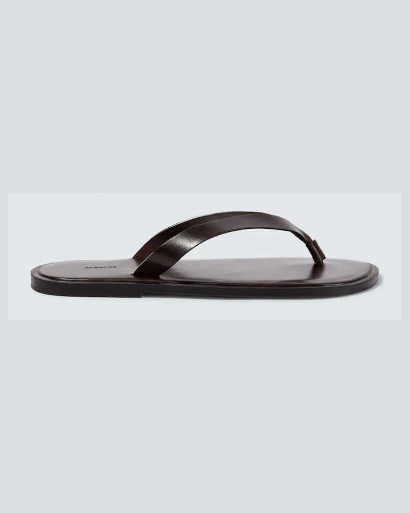 AURALEE Sandali infradito in pelle Marrone
