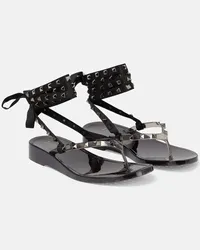 Valentino Garavani Sandali infradito Rockstud in PVC Nero