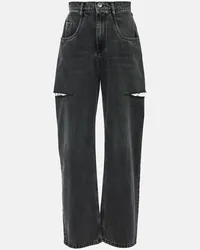 Maison Margiela Jeans tapered a vita alta con cut-out Nero