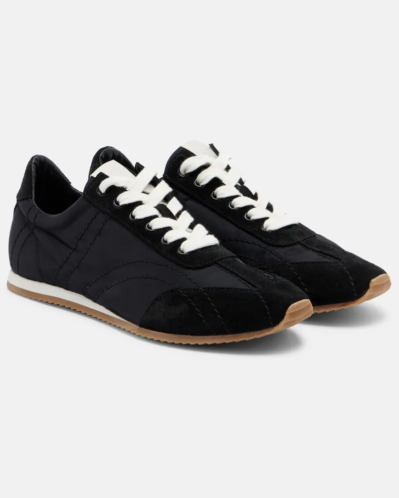 Totême Sneakers Flex in suede Nero