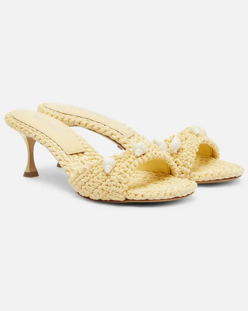 Mach & Mach Mules in crochet Giallo