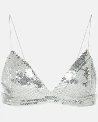 Alex Perry Bralette con paillettes Argento