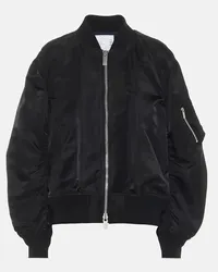 Sacai Bomber in nylon Nero