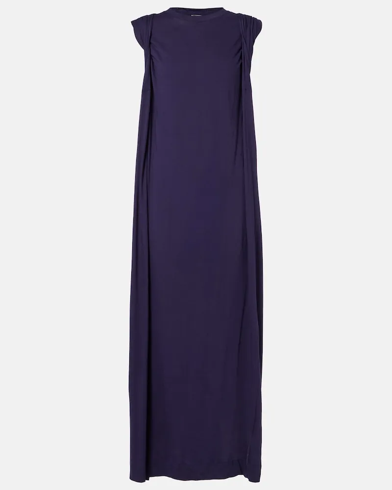 Dries van Noten Abito midi in cotone Viola