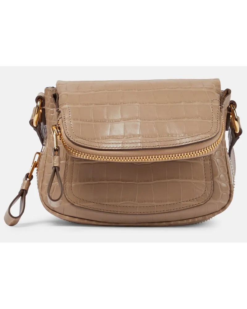Tom Ford Borsa a spalla Jennifer Mini in pelle Beige