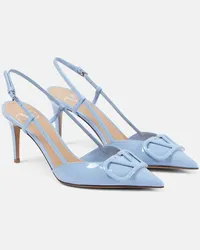 Valentino Garavani Pumps slingback VLogo 80 in vernice Blu