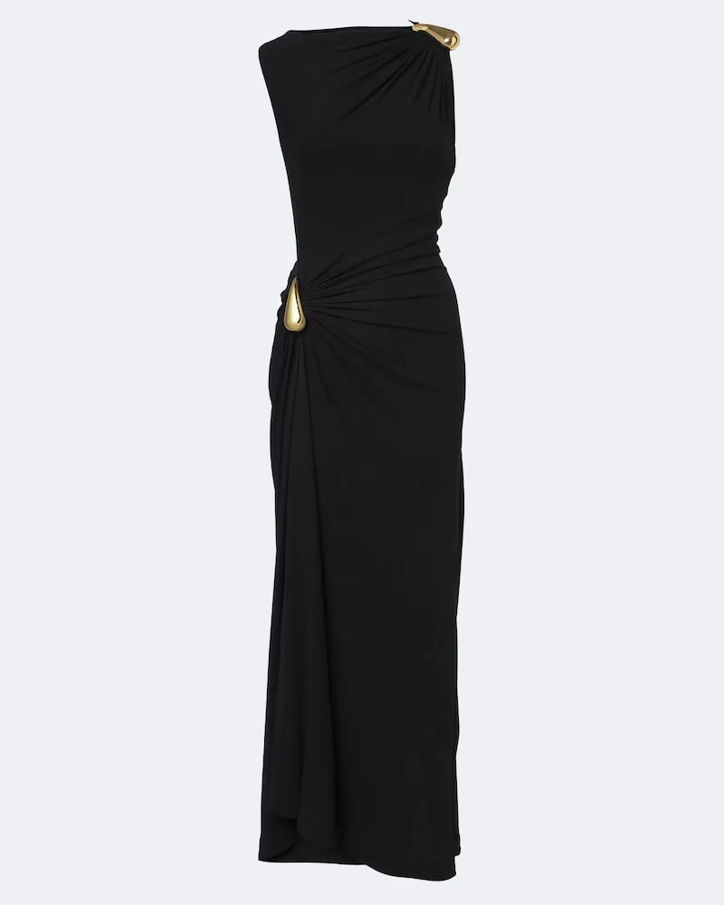 Bottega Veneta Abito lungo in jersey Nero