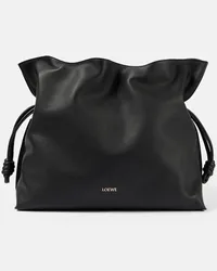 Loewe Clutch Flamenco XL in pelle Nero