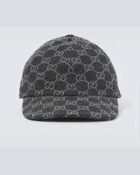 Gucci Cappello da baseball in lana GG Grigio