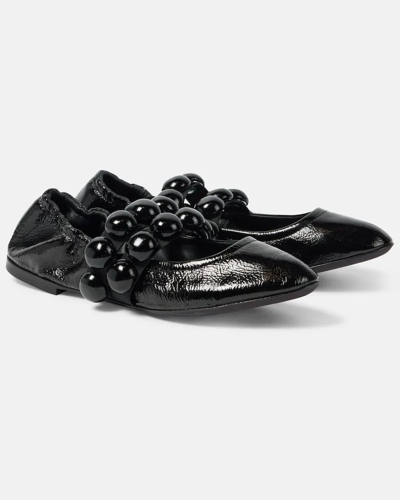 Alaïa AlaÃ¯a Ballerine Sphere in vernice Nero