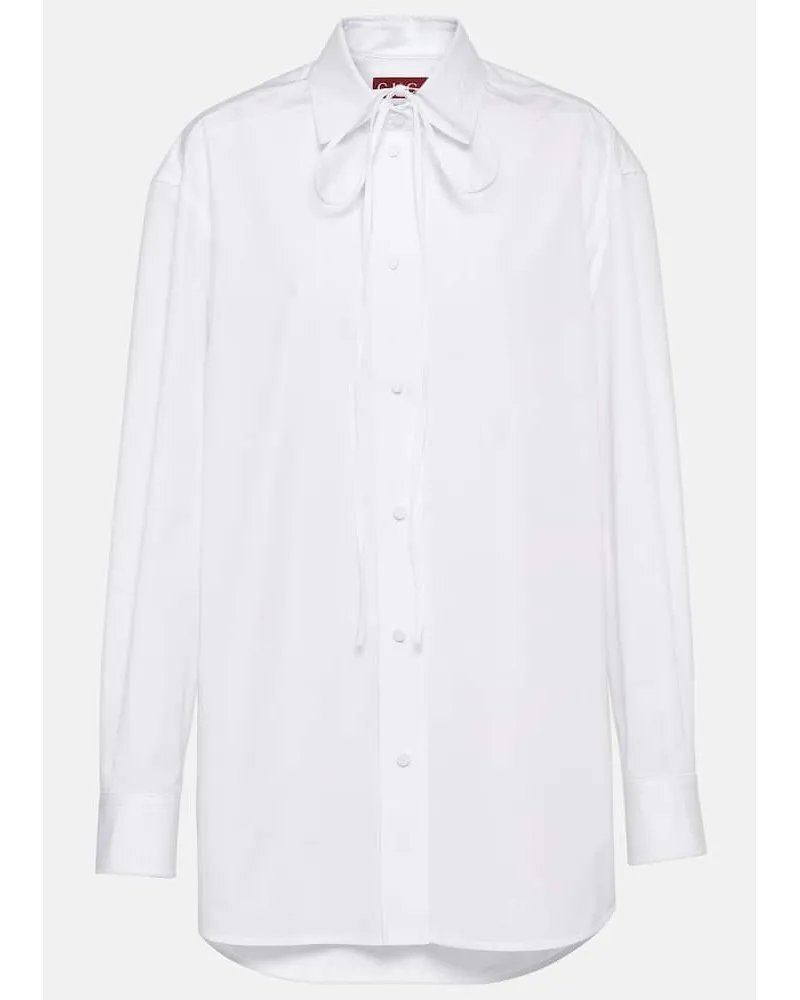 Gucci Camicia in popeline di cotone Bianco