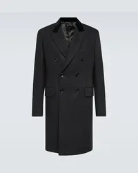 Tom Ford Cappotto doppiopetto in lana e cashmere Nero