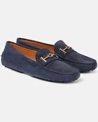 TOD'S Mocassini Gommino in suede Blu