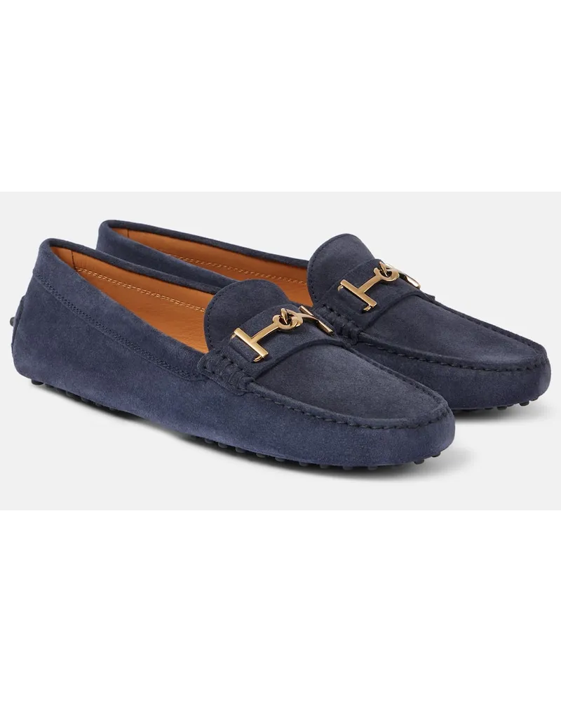 TOD'S Mocassini Gommino in suede Blu