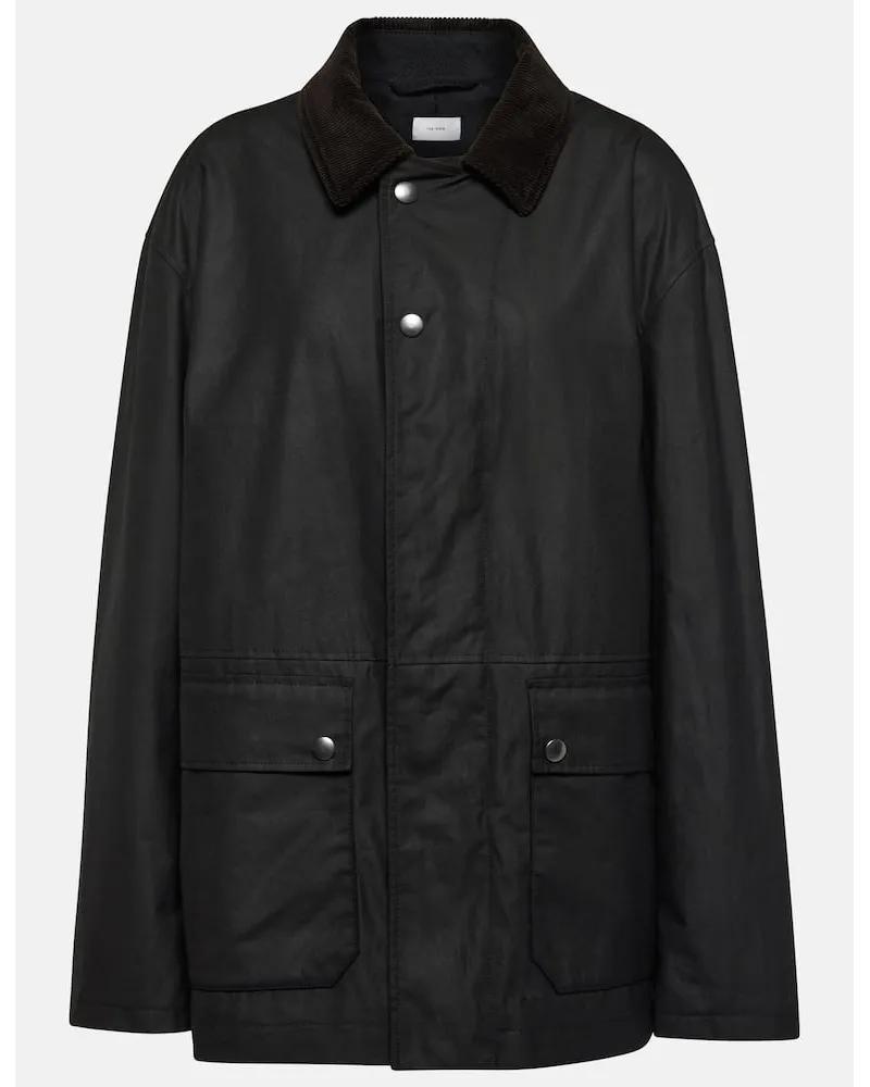 The Row Giacca oversize Frank in canvas Nero