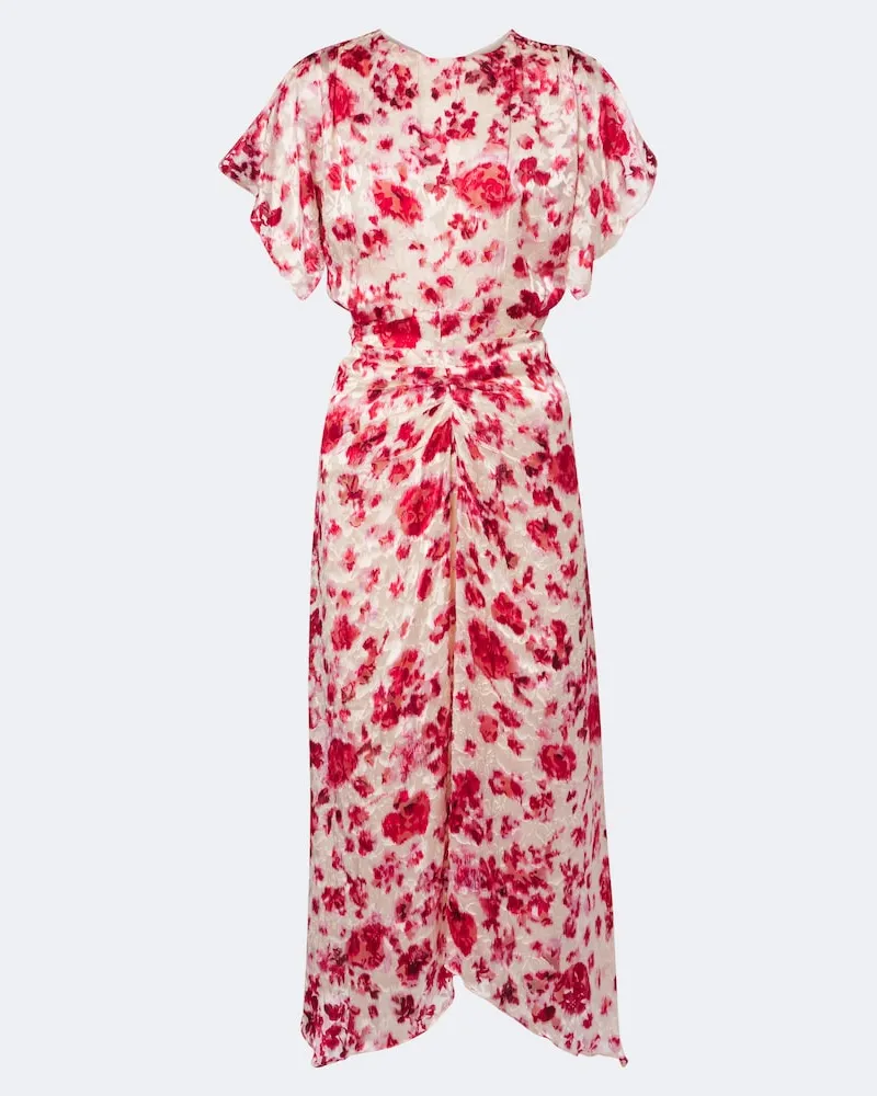 Isabel Marant Abito midi Herva in georgette devoré Multicolore