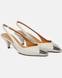 Isabel Marant Pumps slingback Elina in pelle Bianco