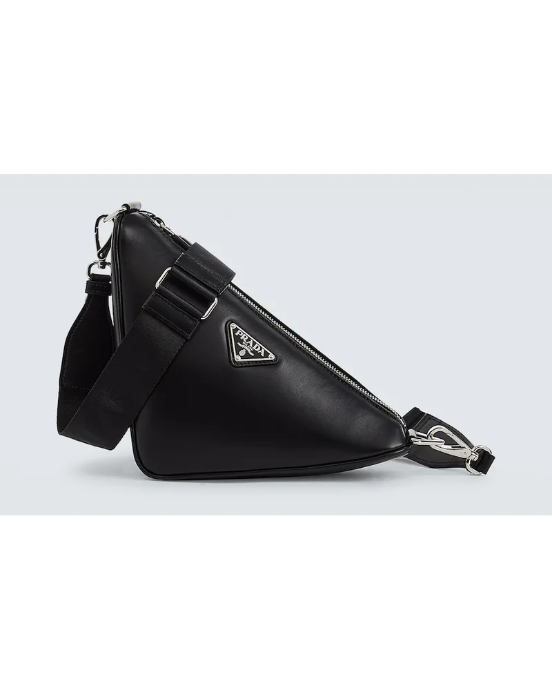 Prada Borsa a tracolla Triangle in pelle Nero