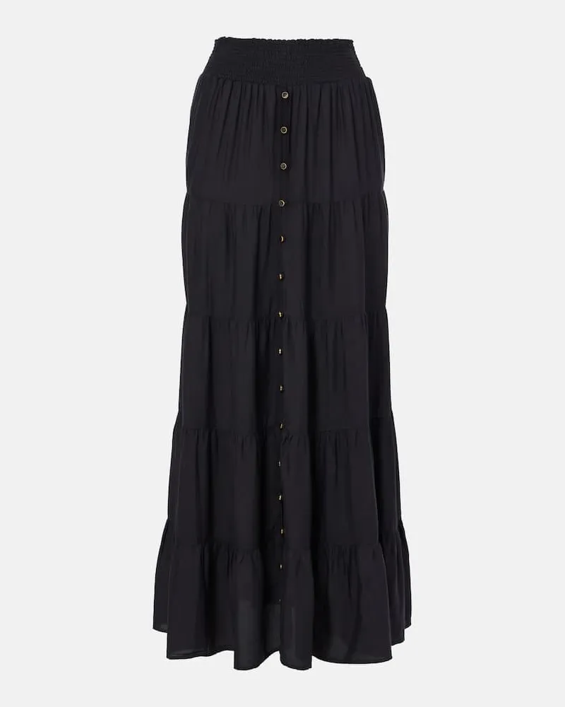 Melissa Odabash Gonna lunga in cotone Nero