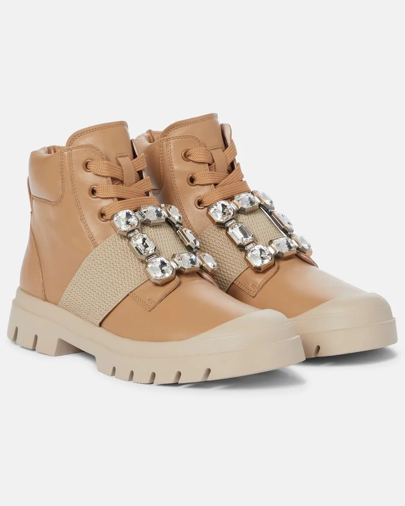 Roger Vivier Stivaletti Viv Desert in pelle Marrone