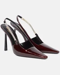 Saint Laurent Pumps slingback Blake 110 in vernice Marrone