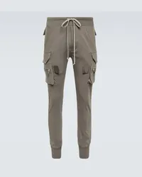 Rick Owens Pantaloni slim cargo Mastodon in jersey Neutro