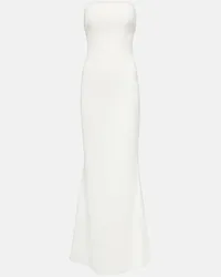 Safiyaa Bridal - Abito lungo in crêpe Bianco