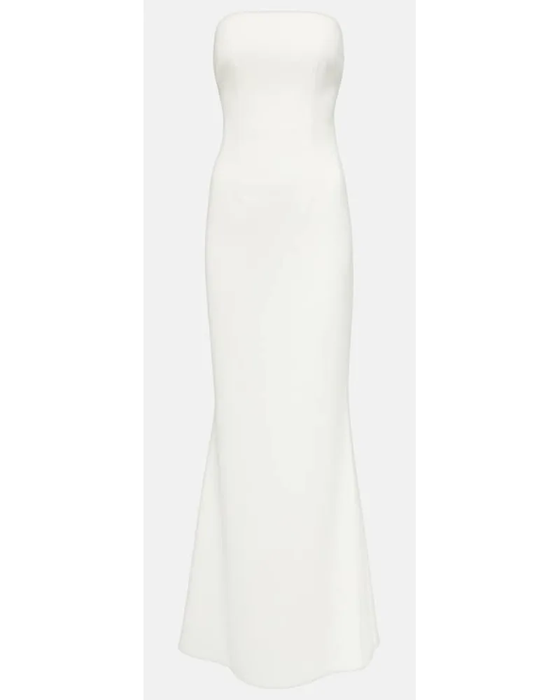 Safiyaa Bridal - Abito lungo in crÃªpe Bianco