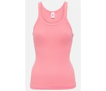 Tank top in cotone a coste