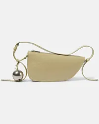 Burberry Borsa a spalla Shield Mini in pelle Beige