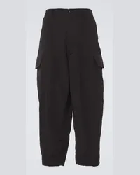 Comme des Garçons Comme des Garçons Homme Pantaloni in grosgrain di misto cotone Nero