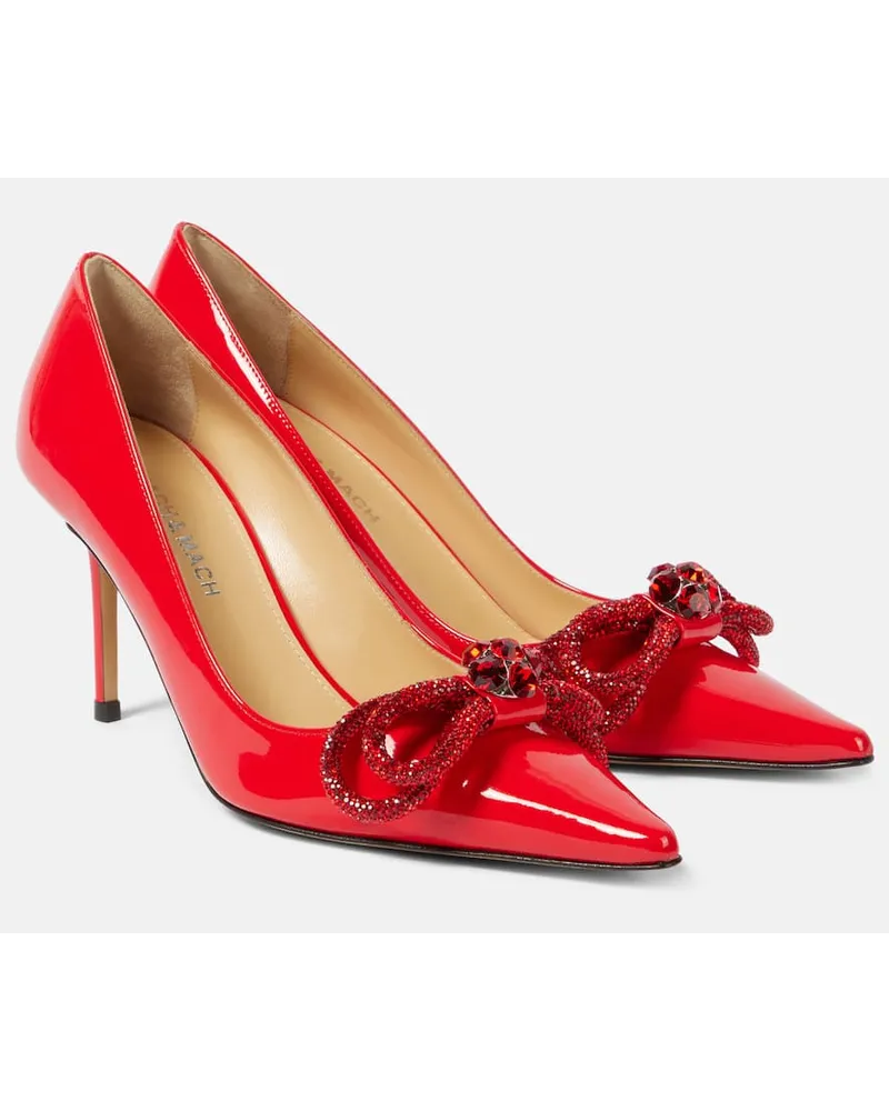 Mach & Mach Pumps 85 in vernice con fiocco Rosso